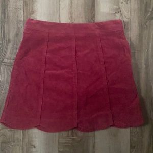 Alterd State Small red burgundy scallop velvet